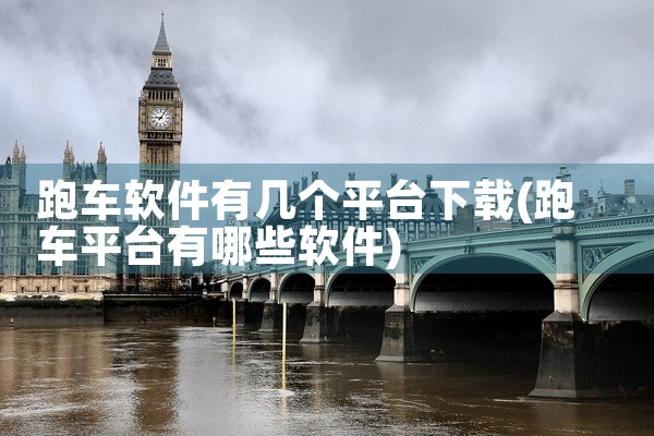 跑车软件有几个平台下载